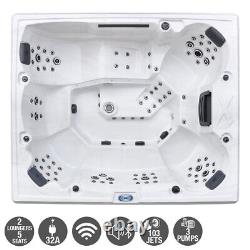 Internet-Connected Luxury Spa Hot Tub, 7-Seater with 103 Hydrotherapy Jets