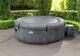 Intex 4 Person Greywood Pure Spa Deluxe Inflatable Hot Tub Set Wood Grain Used