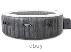 Intex 4 person Greywood pure spa Deluxe Inflatable Hot Tub Set Wood Grain