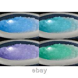Intex Pure Spa Inflatable 4 Person Hot Tub and Battery LED Multi Color Light