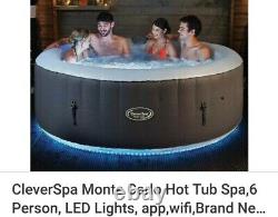 Intex Pure Spa Inflatable 6-Person Bubble Hot Tub and PureSpa Battery LED Light