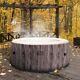 Jet Hot Tub 6 Person Wood-effect Spa With Floating Led Light 1000l
