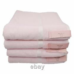 Kate Spade Set of 4 Bath Towels Light Pink 30 X 56 Christmas Holiday Gift NEW