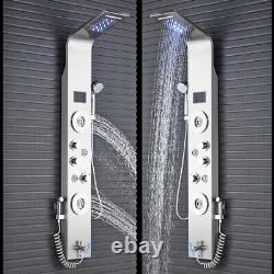 LED Light Digital Display Shower panel column 6 Multi-functional Massage SPA Jet
