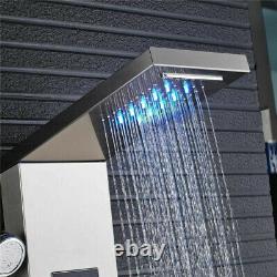 LED Shower Panel Column Stainless Steel Massage SPA Jets Shower Bath Mixer Tap