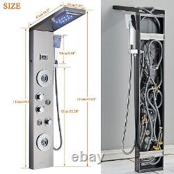 LED Shower Panel Column Tower Stainless steel Shower Mixer Massage Spa Body Jets