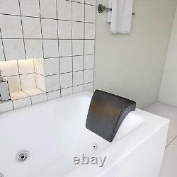 L Shape Whirlpool Tub with Lights Hydromassage Jetted Bathtub Include Screen