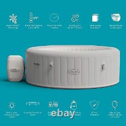 Lay-Z-Spa AirJet Paris 6 Person Hot Tub in White with LED Lights A1/60013-SPA