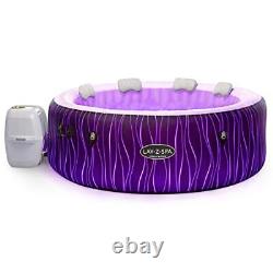 Lay-Z-Spa Hollywood Built in LED Light, 140 AirJet Massage System Inflatable Hot