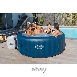 Lay-Z-Spa Inflatable Hot Tub Milan 6 Person Blue Round 140 Jets Garden 916L