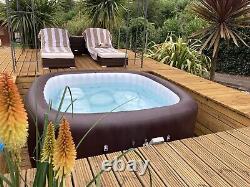 Lay-Z-Spa Maldives Luxury Hot Tub, 8 HydroJet Pro Massage System Inflatable Spa