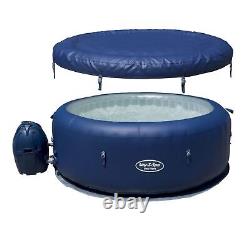Lay-Z Spa New York 6 Person Inflatable Hot Tub Spa 140 Jet + LED Lights Used
