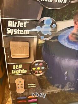 Lay-Z Spa New York 6 Person Inflatable Hot Tub Spa Air Jet Lights Used