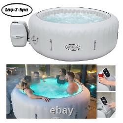 Lay-Z-Spa Paris 140 Massaging Air Jets 4-6 Person LED Lights Hot Tub Bestway Spa