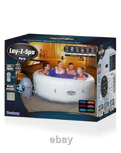 Lay-Z Spa Paris Airjet Inflatable Hot Tub 4-6 People New LED Lights