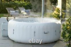 Lay-Z-Spa Paris Hot Tub 140 Airjet Inflatable Garden Outdoor Pool w LED