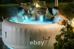 Lay-Z-Spa Paris Hot Tub 140 Airjet Inflatable Garden Outdoor Pool w LED