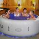 Lay-z-spa Paris Hot Tub With Built In Led Light System 140 Airjet Massage Syste