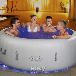 Lay-Z-Spa Paris Hot Tub with Built In LED Light System 140 AirJet Massage Syste