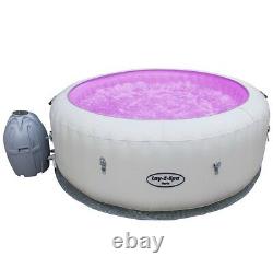 Lay-Z-Spa Paris Inflatable Hot Tub with LED Light Air Jet massage System