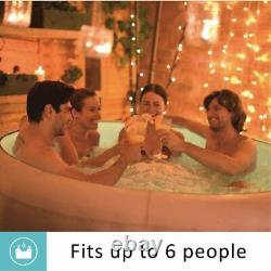 Lay-Z-Spa Paris Inflatable Hot Tub with LED Light Air Jet massage System