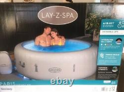 Lay Z Spa Paris Luxury Inflatable Hot Tub (4-6 people) with LED lights