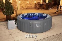 Lay-Z-Spa Santorini HydroJet Pro 5 person Inflatable hot tub Grey (25046675)