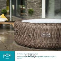 Lay-Z-Spa St Moritz Hot Tub, 180 AirJet Massage System Rattan Design Inflatable