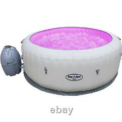 Lay -z-spa Paris Hot Tub With Led Lights, Airjet Inflatable, 4-6 Person Garden