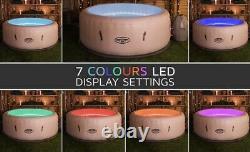 Lazy Spa Paris 4-6 Person Luxury Inflatable Hot Tub Massage Air Jets LED Lights