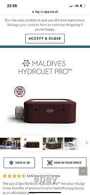Lazy spa maldives hydrojet pro hot tub with huge amount of chemicals