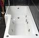 Left Hand L Shape Jacuzzi Type Spa Bath & Screen With Whirlpool & Light