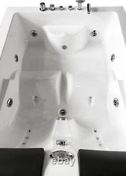 Lulu Spa Bathtub White 175 X 132 cm Chromotherapy