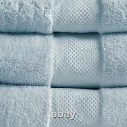 Luxury 6pc Light Blue Turkish Cotton Spa-Like Bath Towel Set
