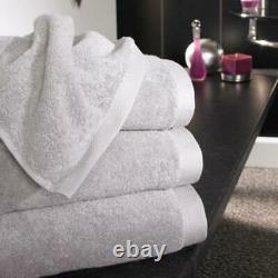 Luxury 750gsm Soft Fluffy Towels & Bundle Sets Pure Cotton Light Grey Silver