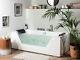 Luxury Whirlpool Bathtub With Glass Led Light Waterfall Front Self-supporting 1w
