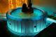 Mspa Inflatable Hot Tub Starry Light Up 6 Person Round Bubble Spa Garden Pool