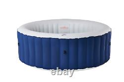Mspa Light Hot Tub 4 Person Round Inflatable Bubble Spa Garden Pool