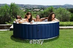 Mspa Light Hot Tub 6 Bathers Round Inflatable Bubble Spa Garden Pool