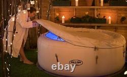 NEW lazy Lay Z-Spa Paris Hot Tub LED Lights Airjet Inflatable 4-6 Person