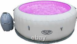 NEW lazy Lay Z-Spa Paris Hot Tub LED Lights Airjet Inflatable 4-6 Person