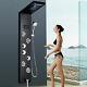Newly Led Light Shower Panel Waterfall Rain Shower Faucet Set Spa Massage Body