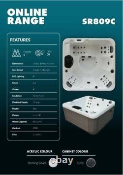 Opal 5 Person Hot Tub-34 Jets-4 Seats-luxury Spa-rrp £4999-sold As Seen