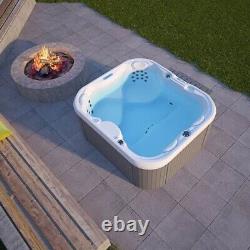Outdoor Hot Tub with Jets 4 Person Rectangular Whirlpool Hottubs Big Garden Spas