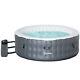 Outsunny Inflatable Hot Tub Spa With And Pump, 4-6 Person, Grey