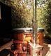 Prime Type Luxury External Wood Fired Hot Tub +jets Or Air + Led + Eco Spa Cover