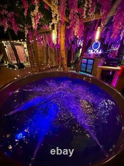 PRIME type luxury External Wood Fired Hot Tub +Jets OR Air + LED + ECO SPA cover