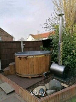 PRIME type luxury External Wood Fired Hot Tub +Jets OR Air + LED + ECO SPA cover