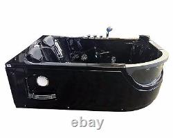 Pegaso Black Jetted Bathtub for 2 persons 180 x 120 cm