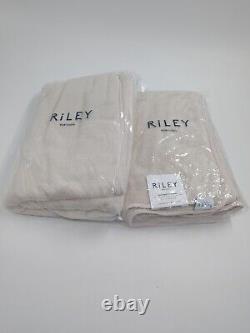 Riley Spa Bath Towels 100% Cotton 58 X 30 Oatmeal Lot Of 2